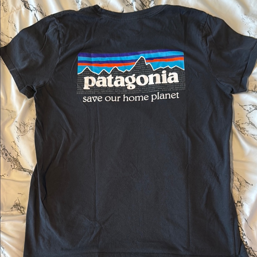 Patagonia Women’s “Save Our Home Planet” Graphic Tee | Charcoal Black | Small